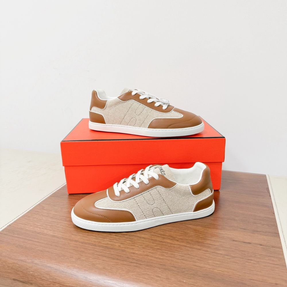 Hermes Match Sneaker Multicolore Noisette H261002Z A3340 - Image 5