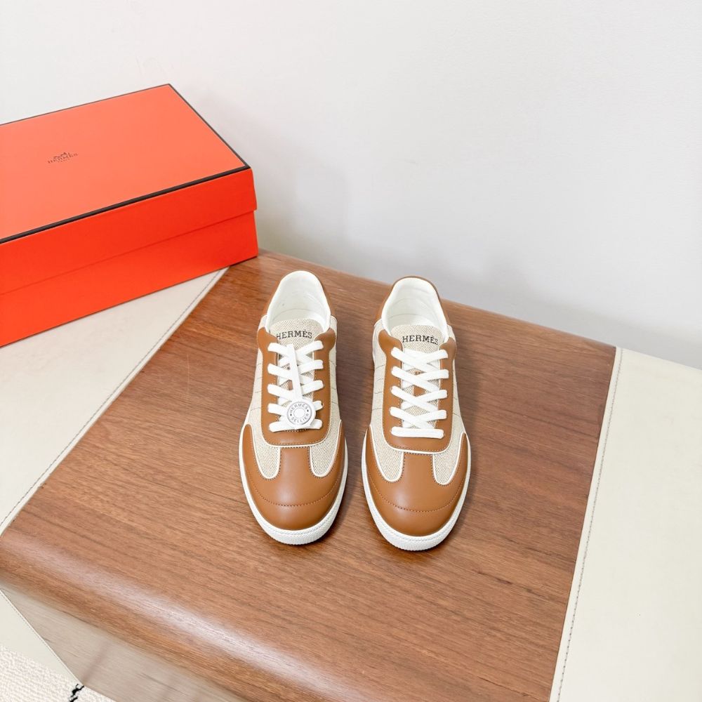 Hermes Match Sneaker Multicolore Noisette H261002Z A3340 - Image 8