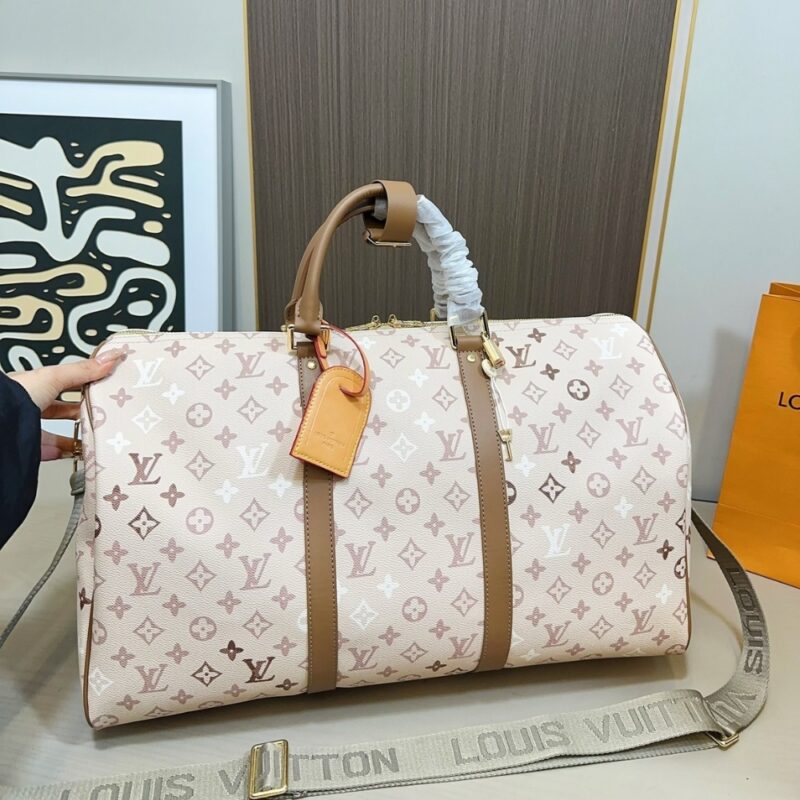 Alternative view of Louis Vuitton Keepall Bandoulière 50 Monogram Beige 50Cm