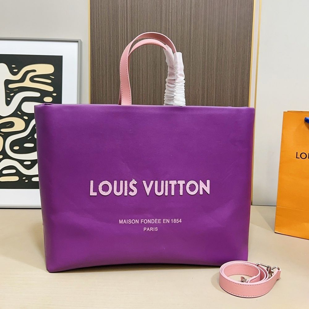Louis Vuitton MM Shopper Tote Bag Violet 41Cm - Image 2