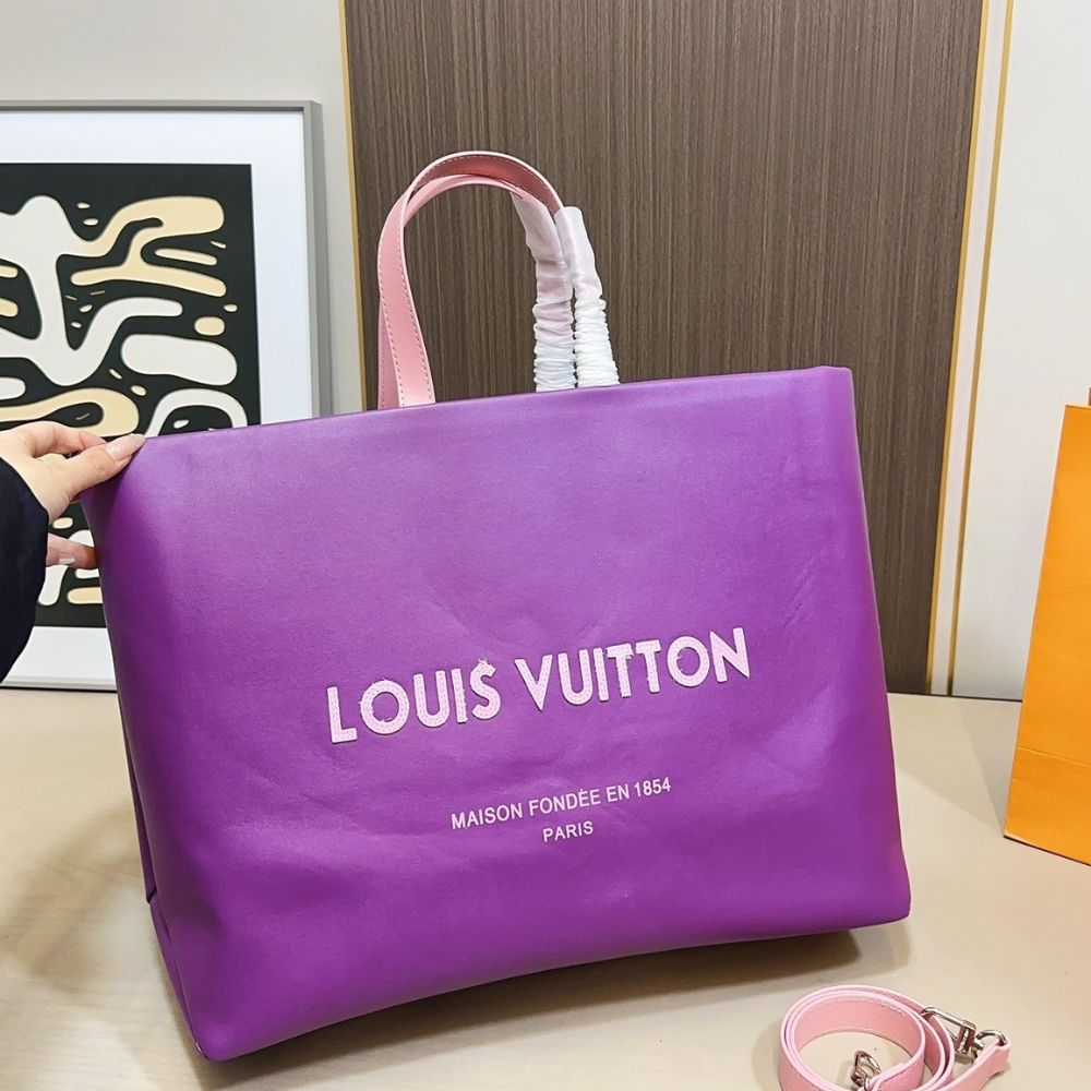 Louis Vuitton MM Shopper Tote Bag Violet 41Cm - Image 3