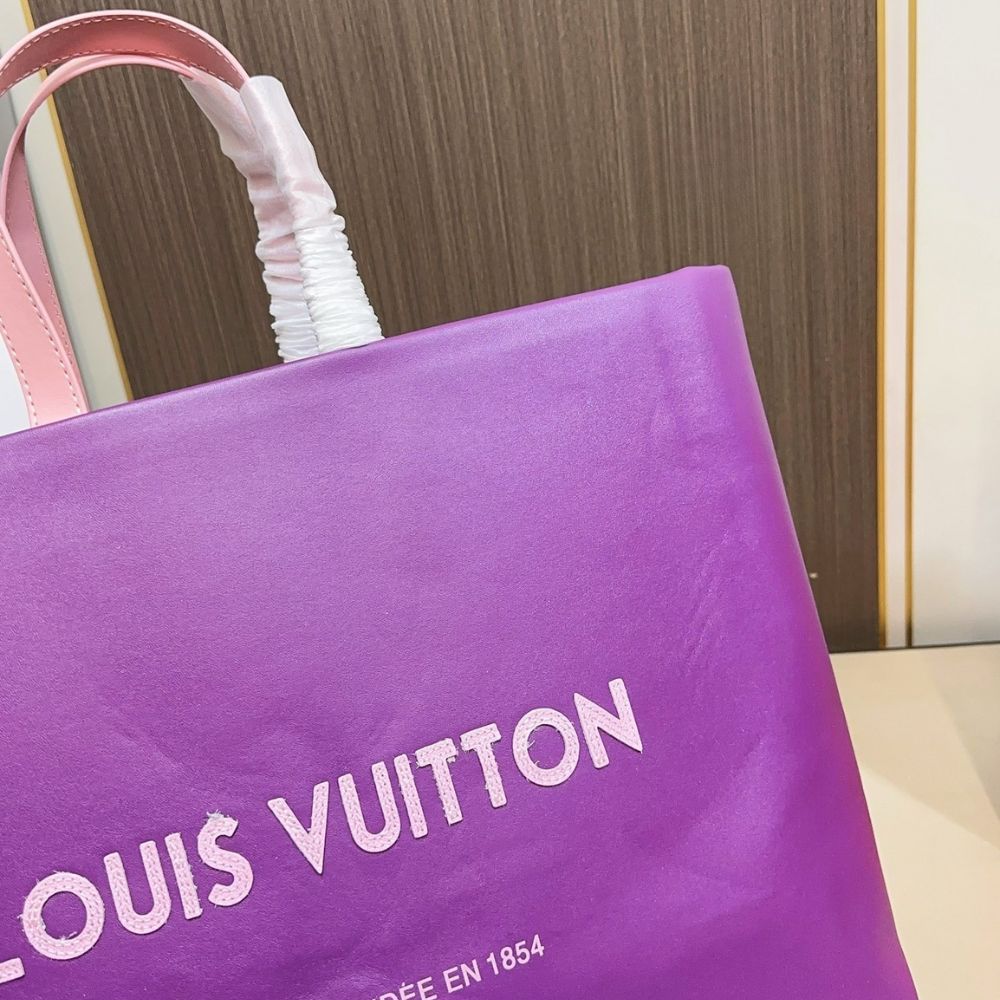 Louis Vuitton MM Shopper Tote Bag Violet 41Cm - Image 4
