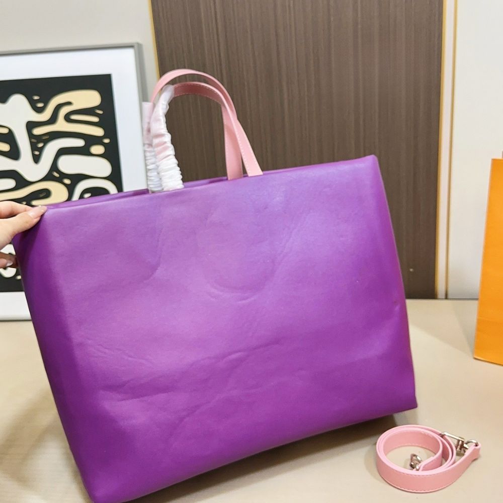 Louis Vuitton MM Shopper Tote Bag Violet 41Cm - Image 6