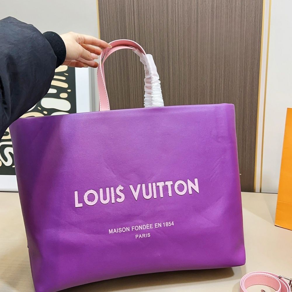 Louis Vuitton MM Shopper Tote Bag Violet 41Cm - Image 7