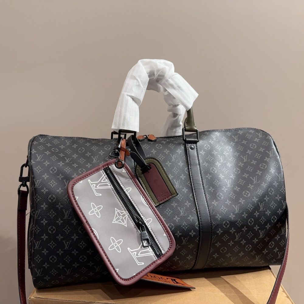 Louis Vuitton Keepall Bandoulière 50 Monogram Canvas Black 50Cm - Image 2