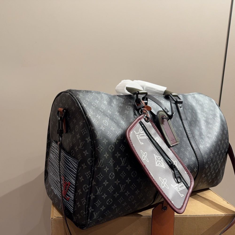 Louis Vuitton Keepall Bandoulière 50 Monogram Canvas Black 50Cm - Image 5