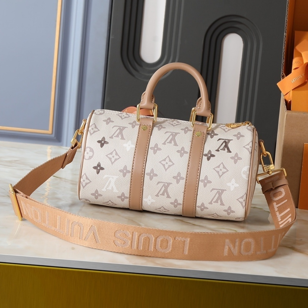 Louis Vuitton Keepall Bandoulière 25 Monogram Beige 25Cm - Image 5