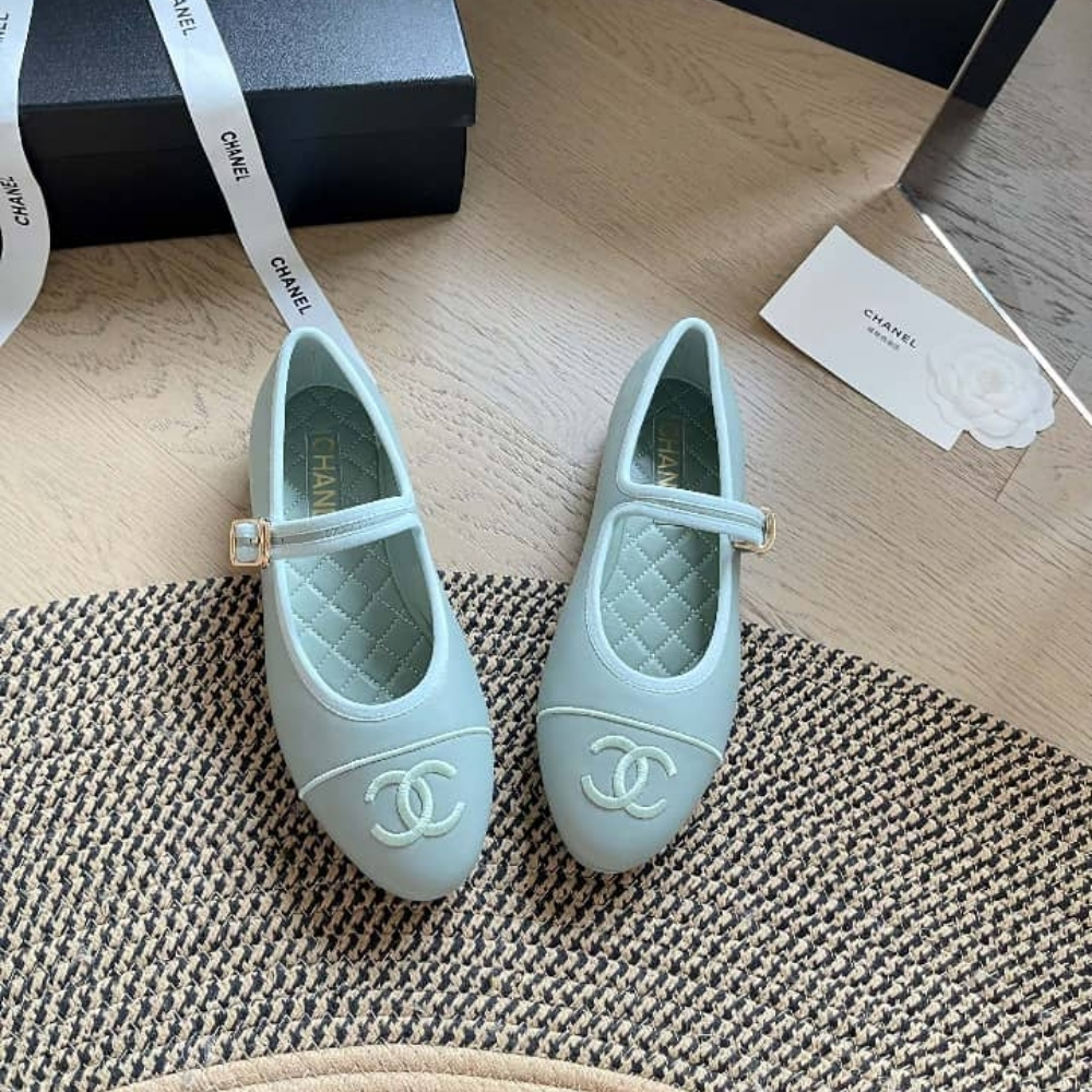 Chanel Mary Jane Ballet Flat Light Blue - Image 2