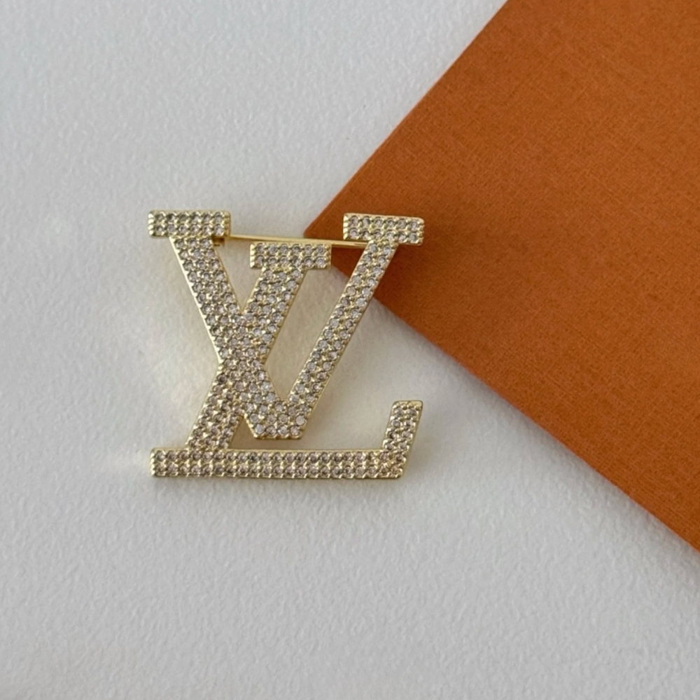 Louis Vuitton Crystal Brooch Gold - Image 3