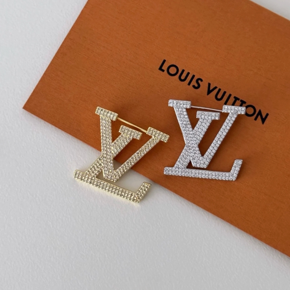 Louis Vuitton Crystal Brooch Gold - Image 5