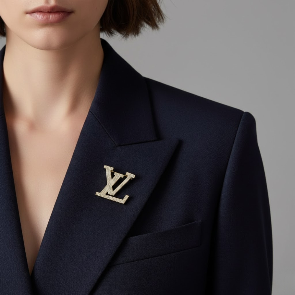 Louis Vuitton Crystal Brooch Gold - Image 4