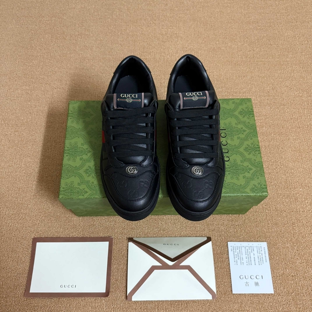 Gucci Men Screener Sneaker Black Leather 798785 AADU0 1074 - Image 5