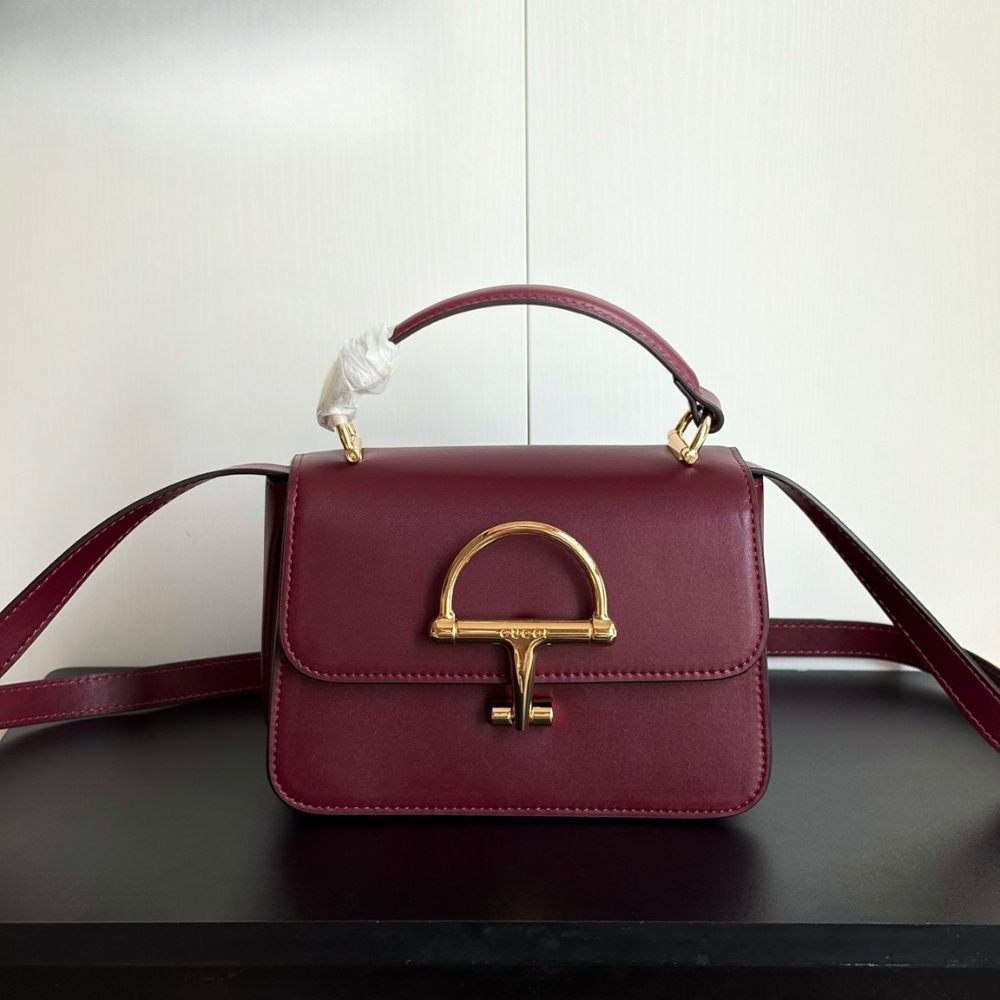 Gucci Siena Small Top Handle Bag Burgundy 19Cm - Image 2