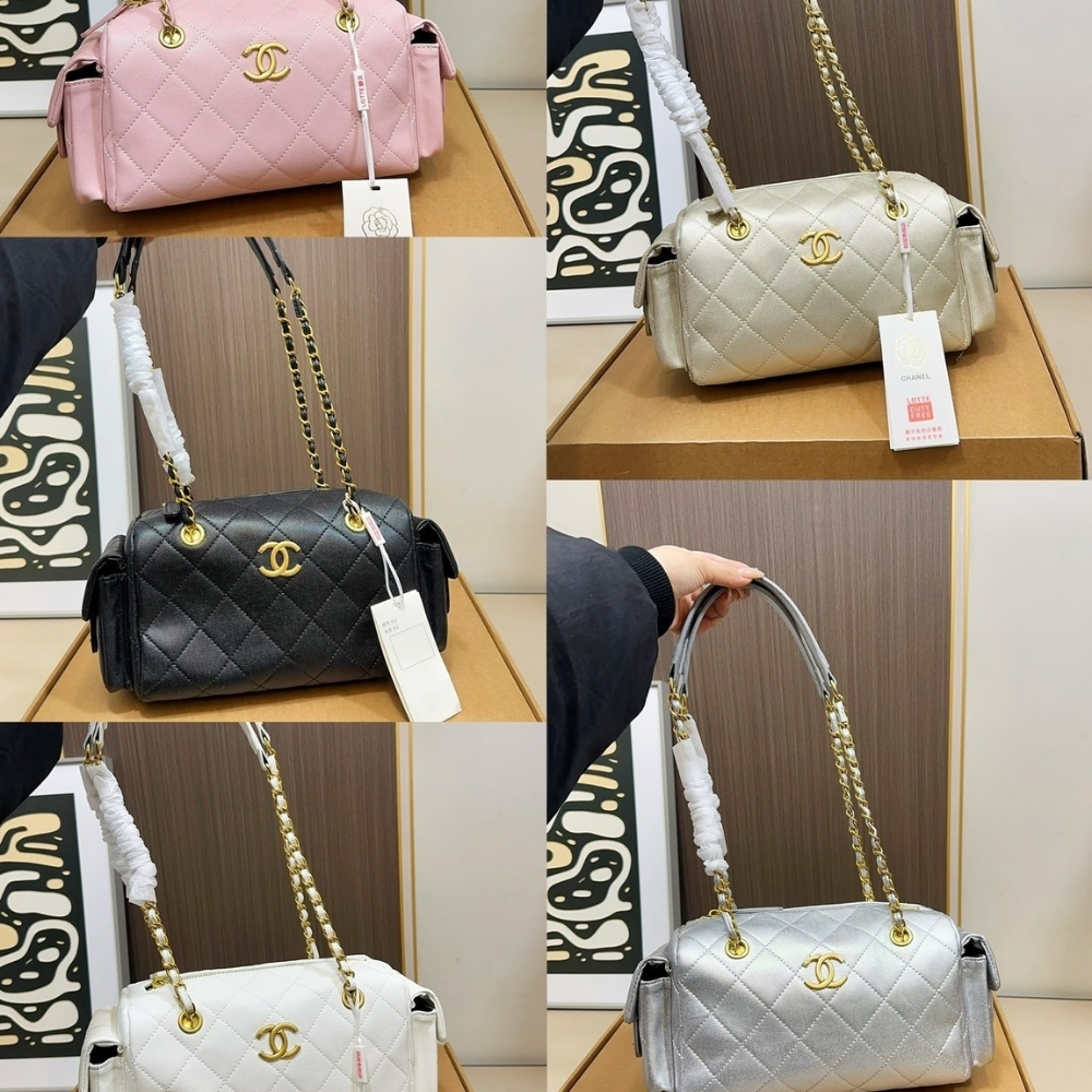 Chanel Small Bowling Bag Light Beige 25Cm - Image 8