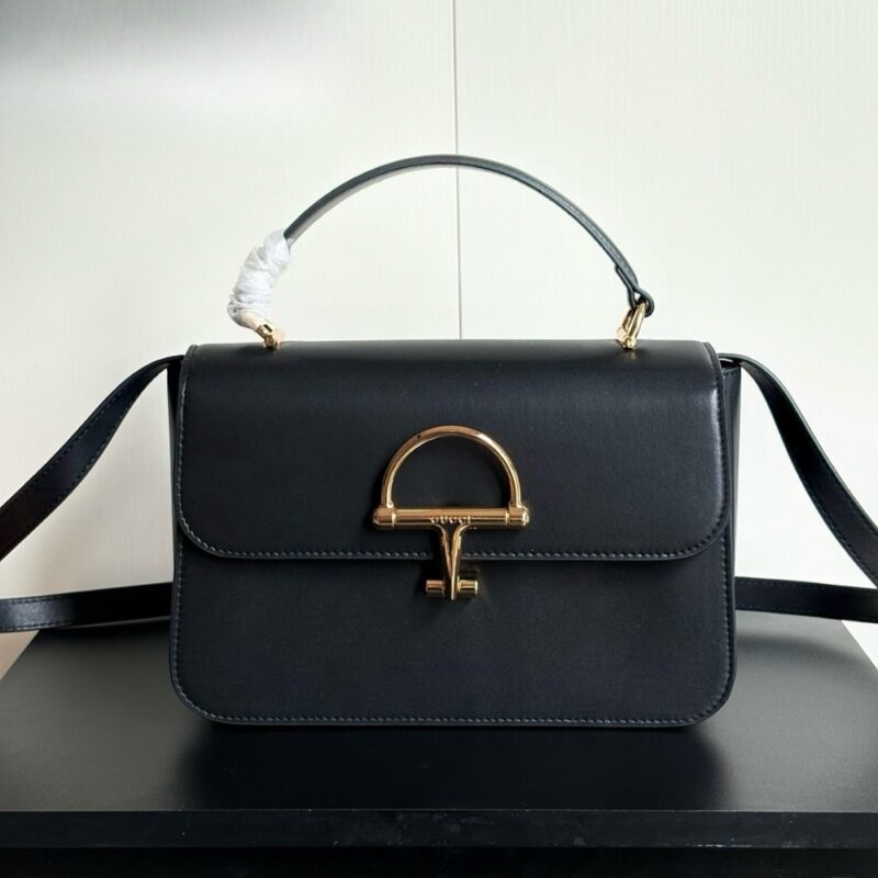 Alternative view of Gucci Siena Medium Top Handle Bag Black Leather 25Cm ‎855535 AAFKB 1000