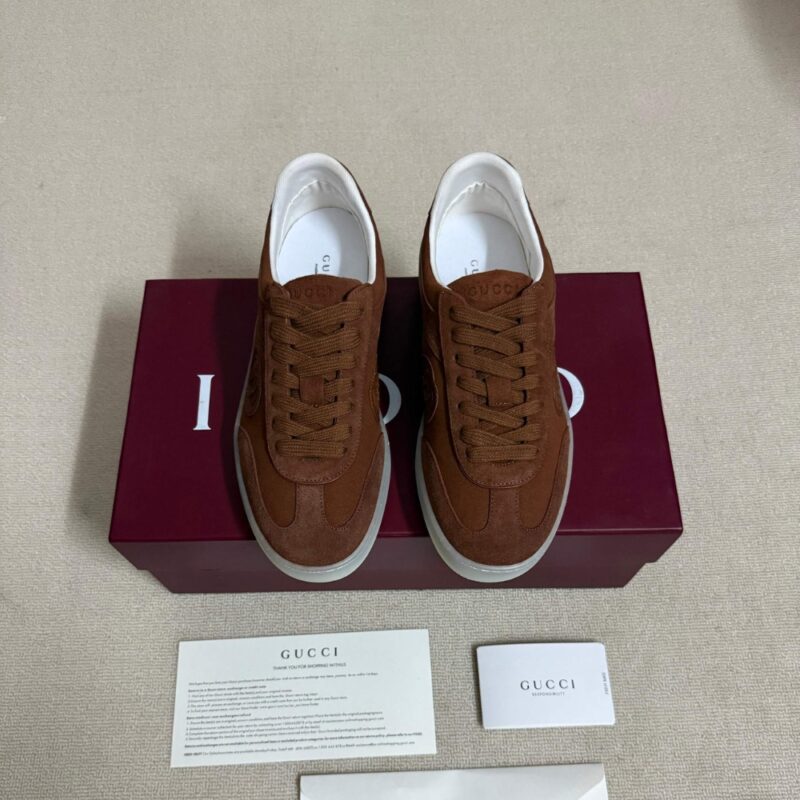 Alternative view of Gucci Men G75 Sneaker Light Brown Suede 845147 AAFGP 2361