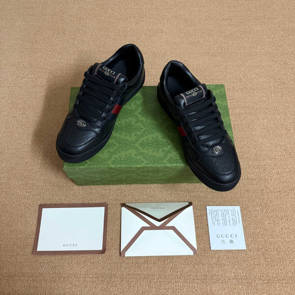 Gucci Men Screener Sneaker Black Leather 798785 AADU0 1074 - Image 7