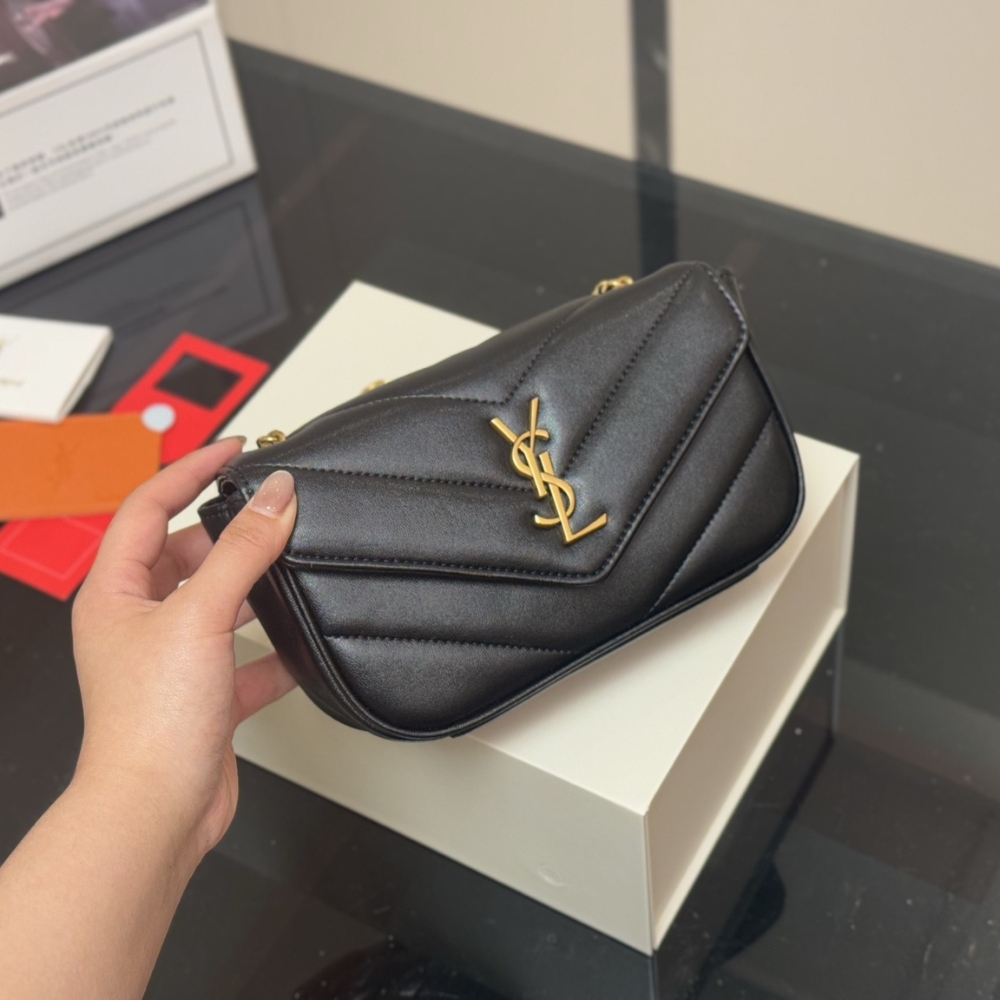 Saint Laurent Loulou Mini In Matelassé Black 20Cm - Image 2