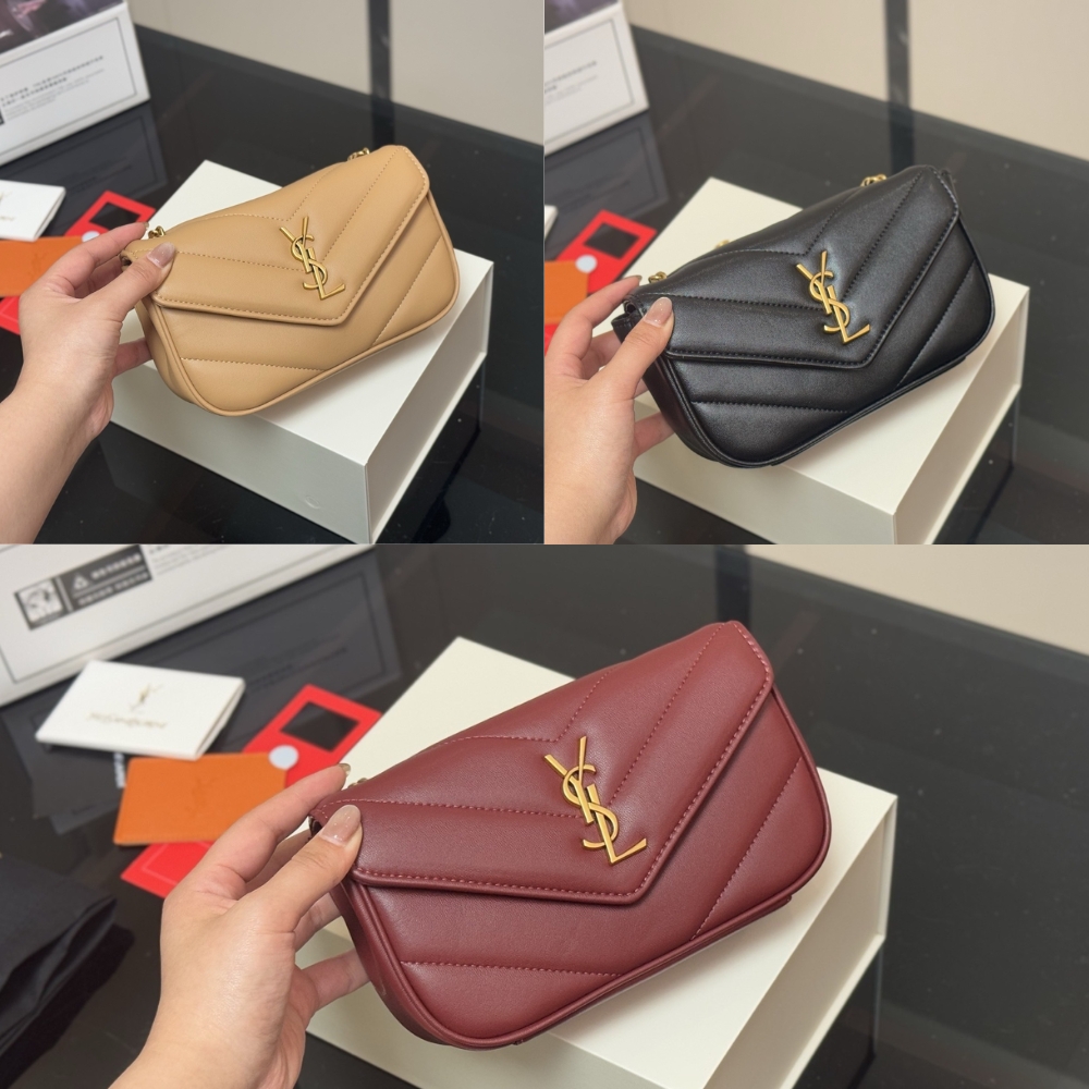 Saint Laurent Loulou Mini In Matelassé Black 20Cm - Image 9