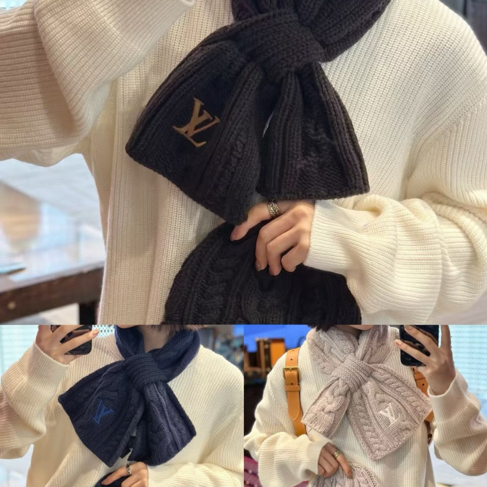 Louis Vuitton Only LV Mini Cable Scarf Brown 150Cm M96756 - Image 5