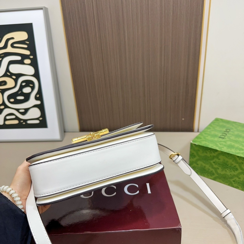 Gucci Siena Small Shoulder Bag Ivory Leather 21Cm 846705 AAFKB 9540 - Image 7