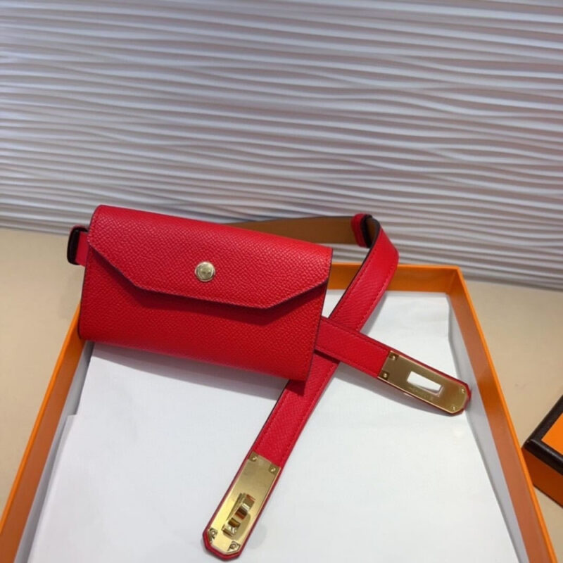 Alternative view of Hermes Kelly Pocket 18 Belt Rouge Radieux H081120CCO5