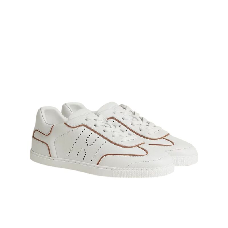 Hermes Match Sneaker Blanc And Naturel H261000Z 91360