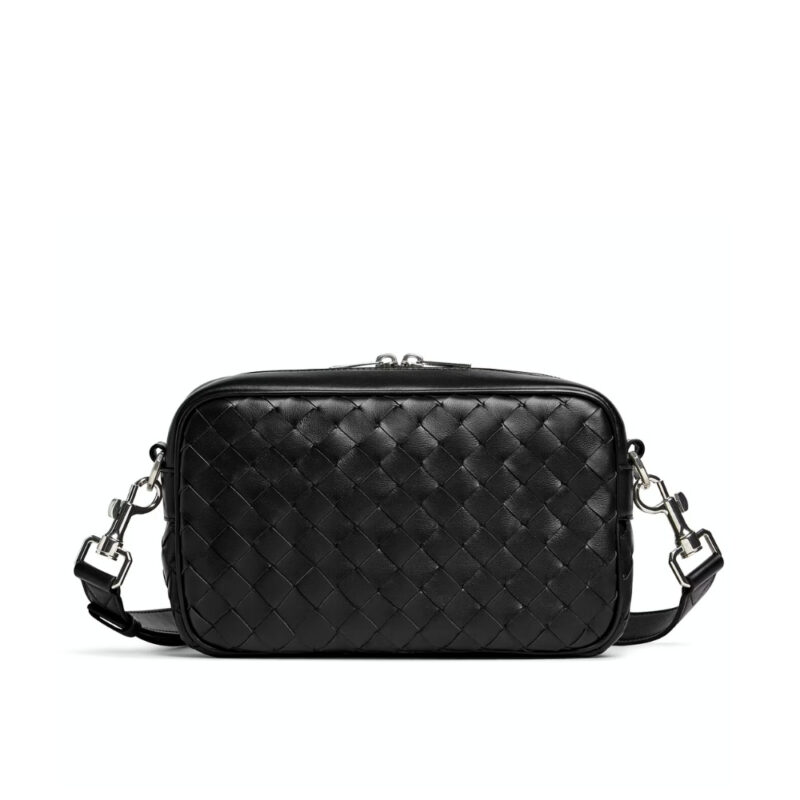 Bottega Veneta Small Intrecciato Camera Bag Black 24Cm 755923V2HL18803