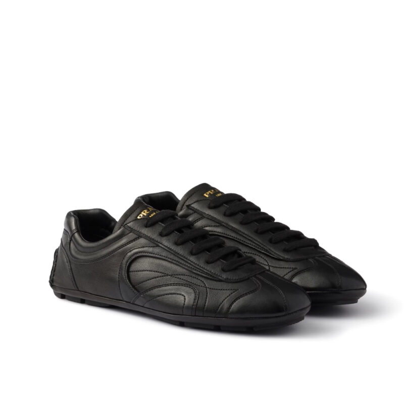 Prada Montecarlo Re Edition 2005 Antiqued Nappa Leather Sneakers Black 4E1165 EFX F0002 F G000