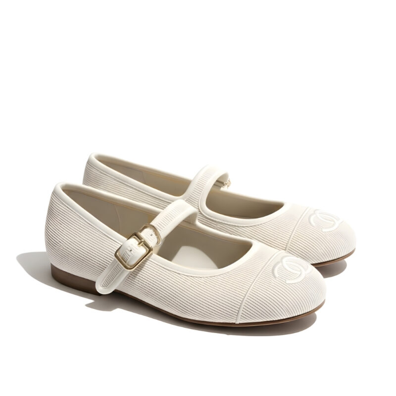 Chanel Mary Jane Ballet Flat Beige
