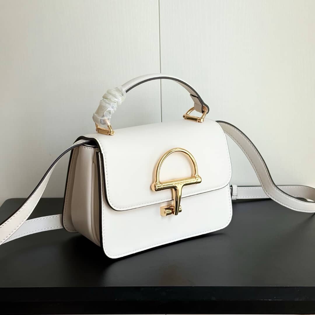 Gucci Siena Small Top Handle Bag Ivory Leather 19Cm 855536 AAFKB 9540 - Image 3