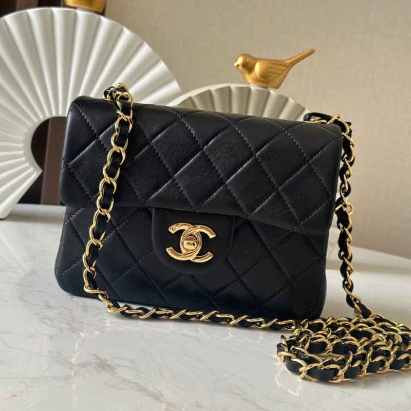 Alternative view of [Super Vip 1:1] Chanel Mini Classic Handbag Black 17Cm A35200 Y04059 94305