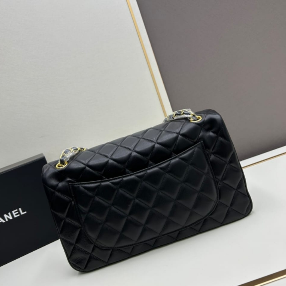 Chanel Classic 11.12 Gold Tone Metal Black 30Cm - Image 4