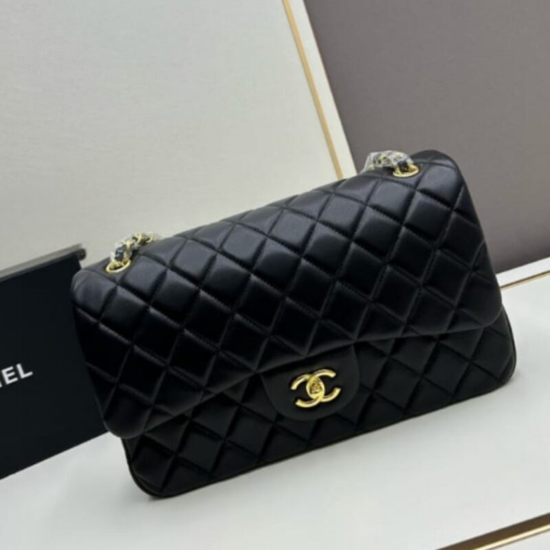 Alternative view of Chanel Classic 11.12 Gold Tone Metal Black 30Cm
