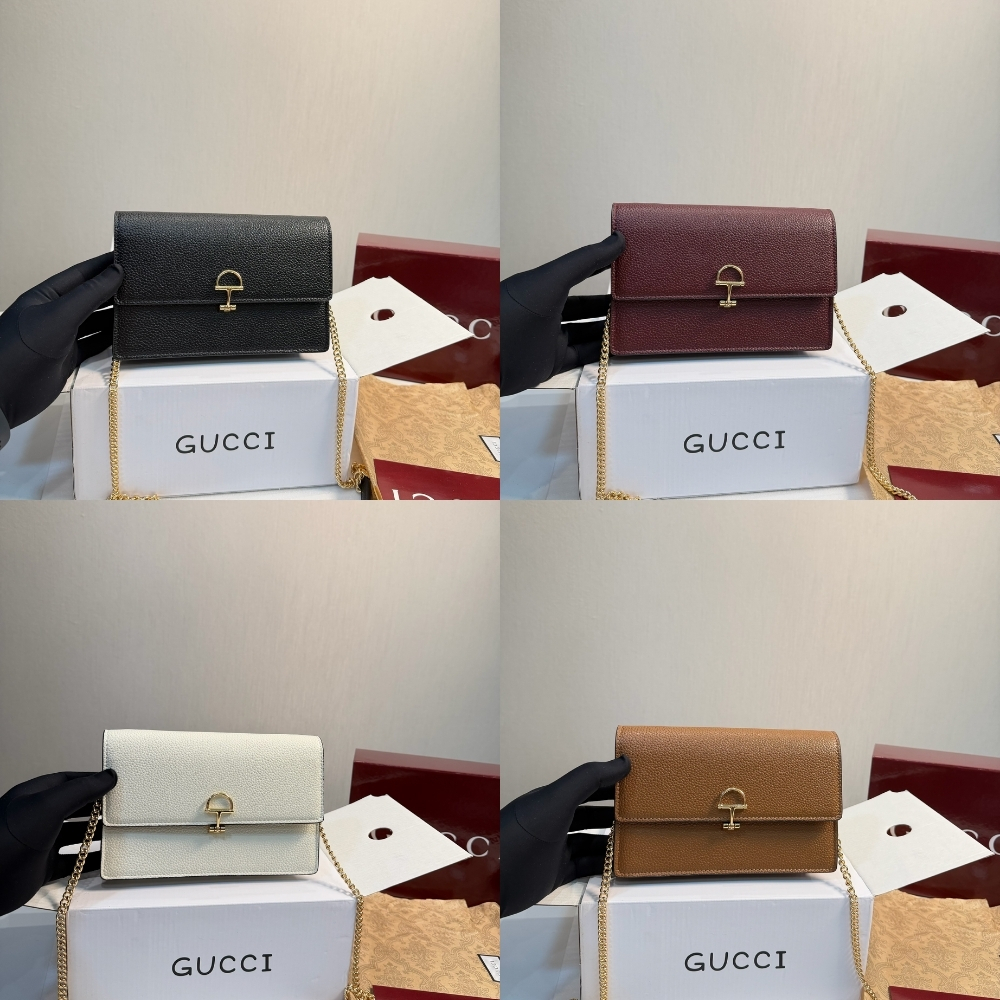 Gucci Half Horsebit Wallet On Chain Black 20Cm - Image 12