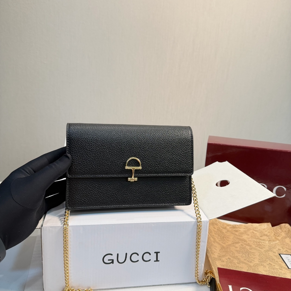 Gucci Half Horsebit Wallet On Chain Black 20Cm - Image 3