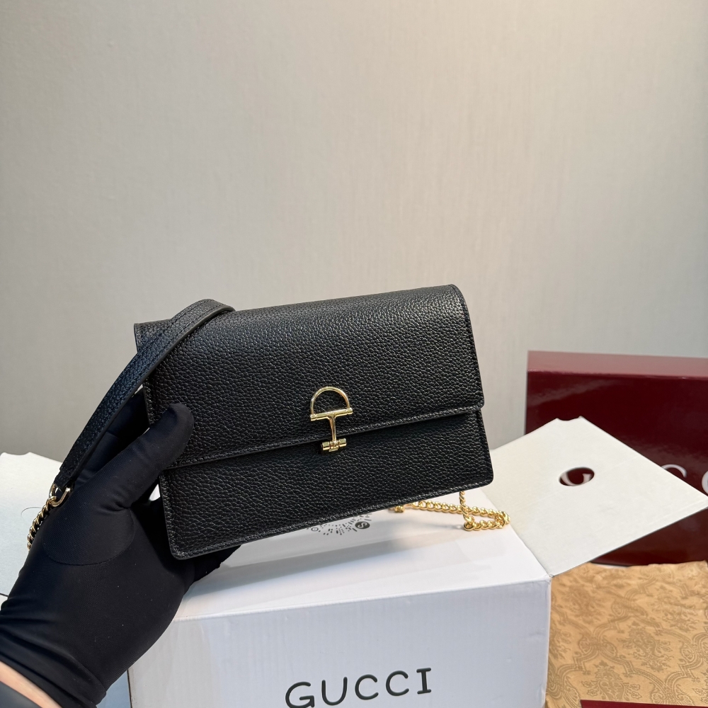 Gucci Half Horsebit Wallet On Chain Black 20Cm - Image 4