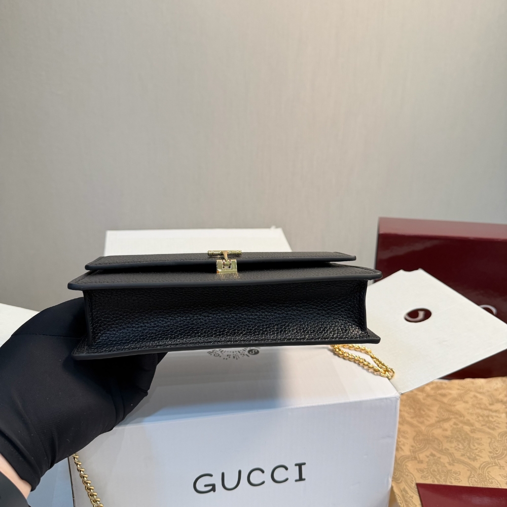 Gucci Half Horsebit Wallet On Chain Black 20Cm - Image 5