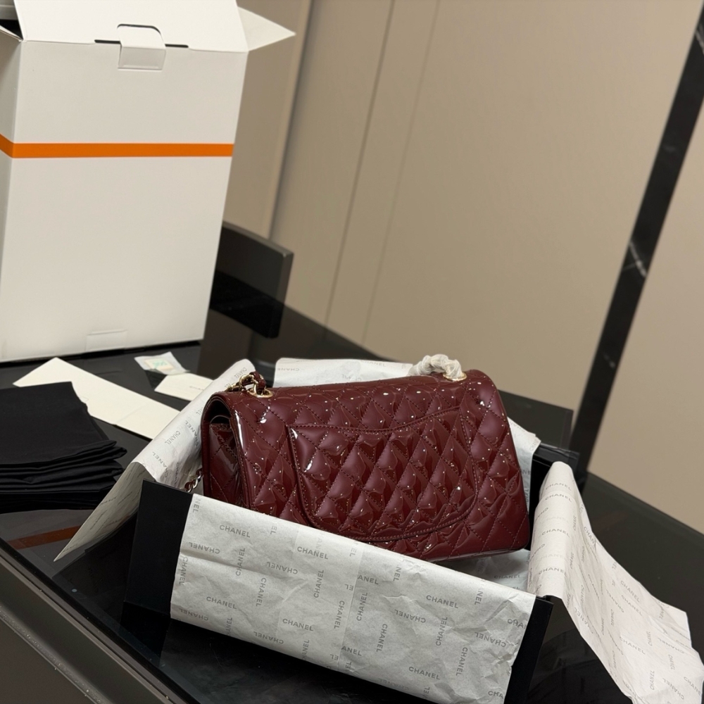 Chanel Medium Classic Double Flap Bag Burgundy 25Cm - Image 5