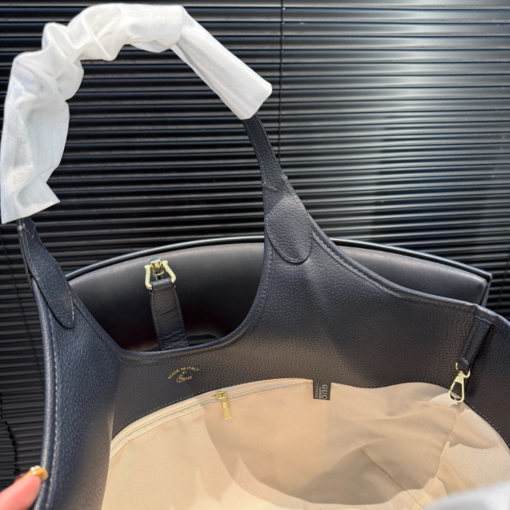 Gucci Mercato Medium Tote Bag Denim Navy Blue 36Cm - Image 8