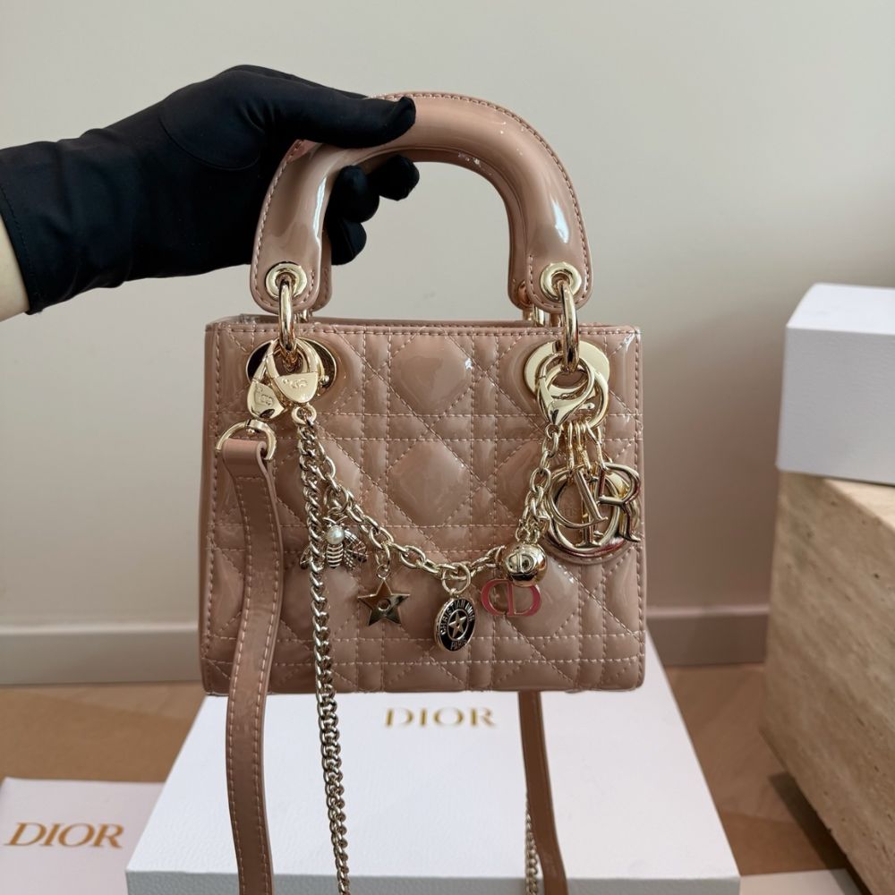 Dior Mini Lady Dior Bag Pink Gold Charm Edition 17Cm - Image 2