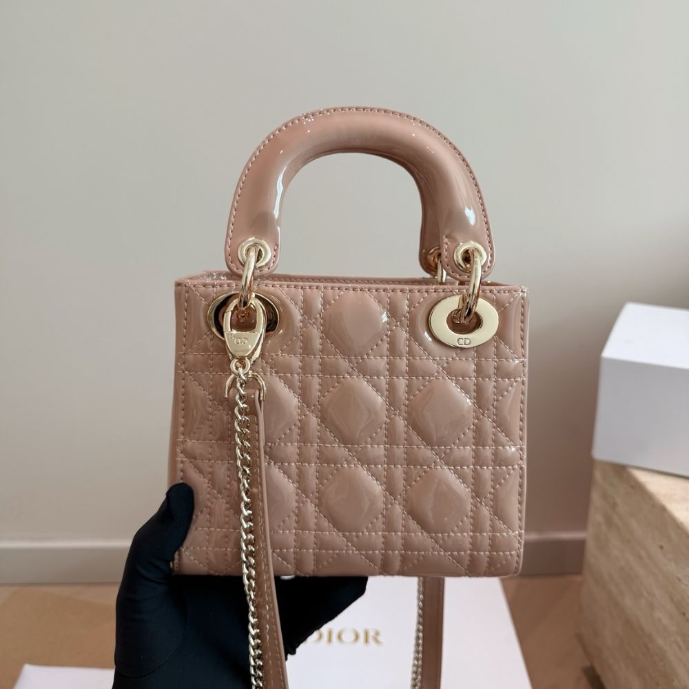 Dior Mini Lady Dior Bag Pink Gold Charm Edition 17Cm - Image 3