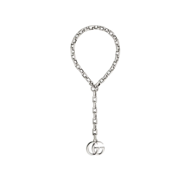 Gucci GG Marmont Pendant Chain Necklace Silver ‎863865 I4729 8131