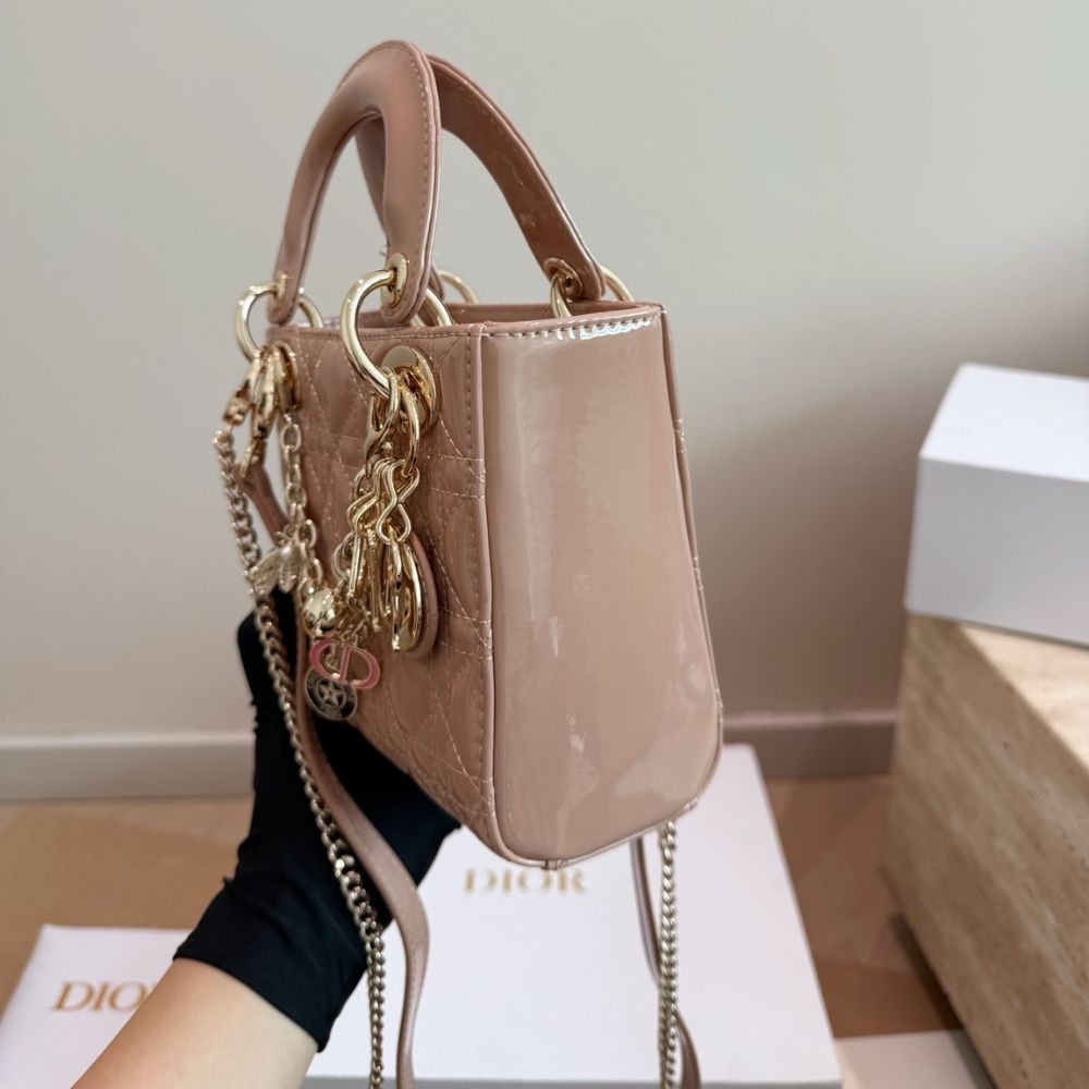 Dior Mini Lady Dior Bag Pink Gold Charm Edition 17Cm - Image 11