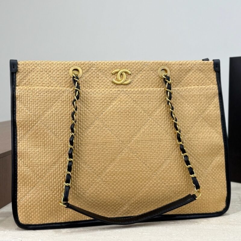 Alternative view of Chanel Shopping Bag Natural Straw Beige 39Cm
