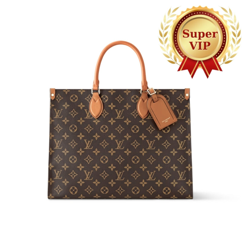 [Super Vip 1:1] Louis Vuitton Onthego Organizer Brown 37Cm M14235