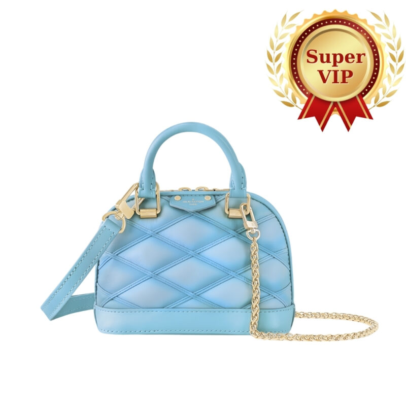 [Super Vip 1:1] Louis Vuitton Nano Alma Lagoon Blue 18Cm M83049