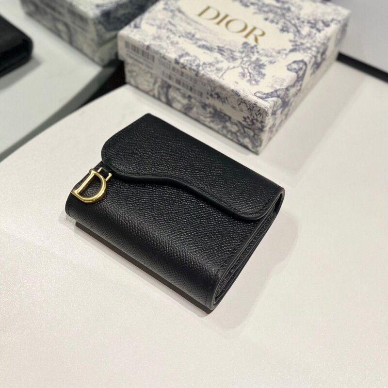 Alternative view of Dior Saddle Lotus Wallet Black 10cm S5652CBAA M900