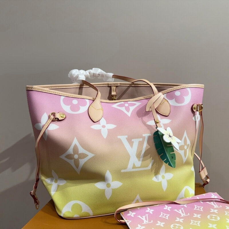 Alternative view of Louis Vuitton Neverfull MM By The Pool Monogram Giant Yellow Pink 31Cm M45680