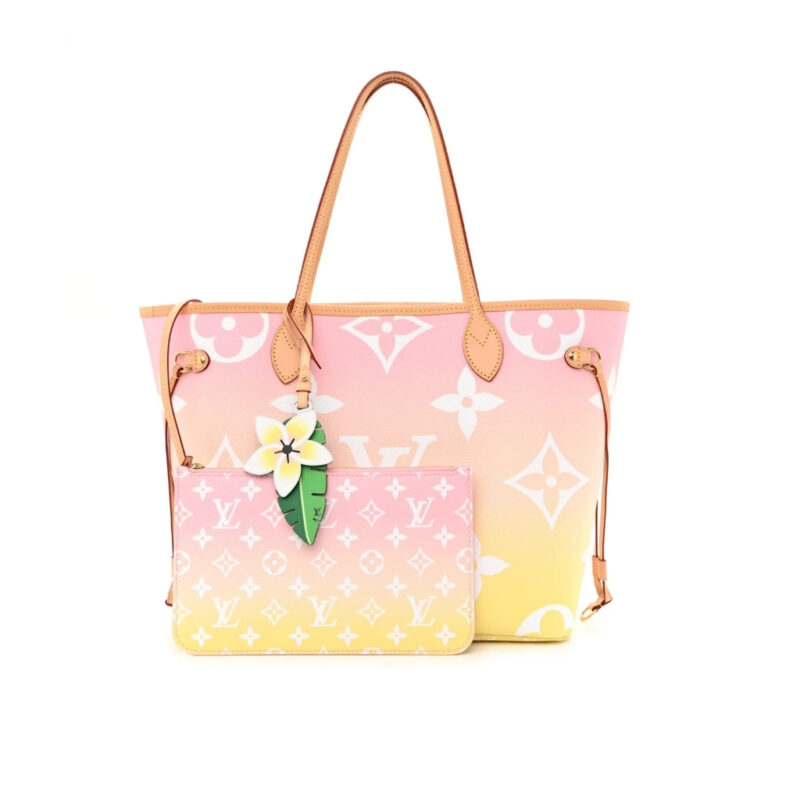Louis Vuitton Neverfull MM By The Pool Monogram Giant Yellow Pink 31Cm M45680